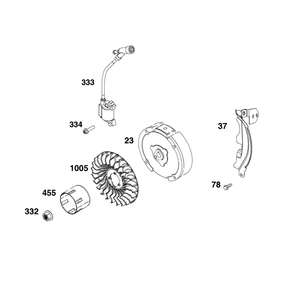 Engine >> Flywheel/Ignition/Starter Diagram and Parts List for 021024-00  Briggs and Stratton Pressure Washer